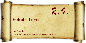 Rokob Imre névjegykártya