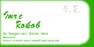 imre rokob business card